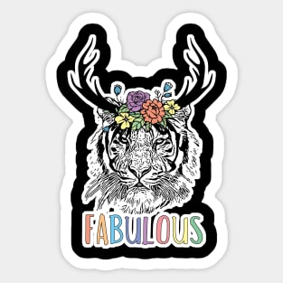 Fabulous Tiger Crown Sticker